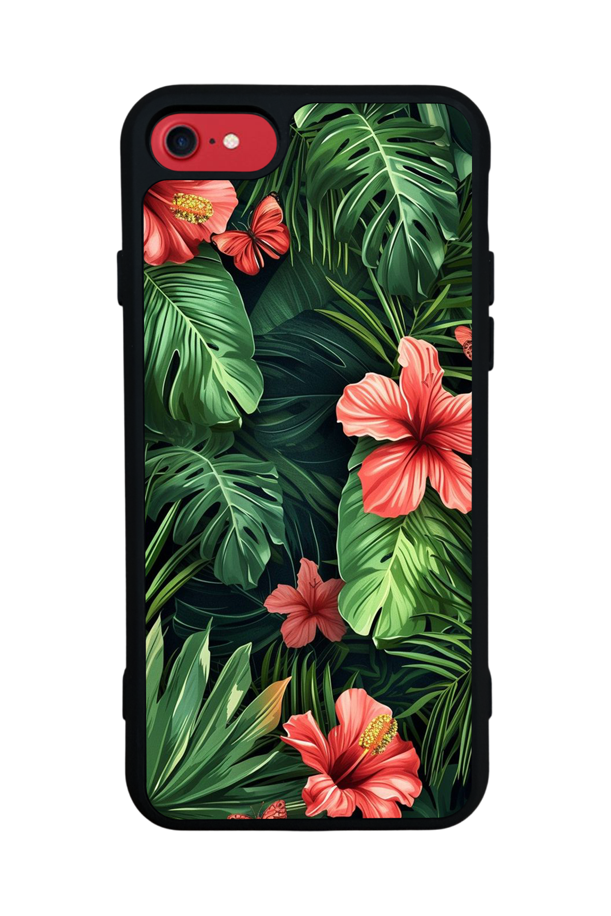 iPhone 8 Uyumlu Botanik Tasarımlı Glossy Premium Kılıf