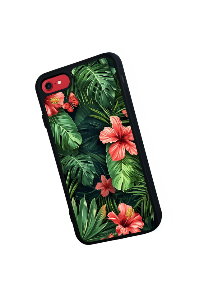 iPhone 8 Uyumlu Botanik Tasarımlı Glossy Premium Kılıf