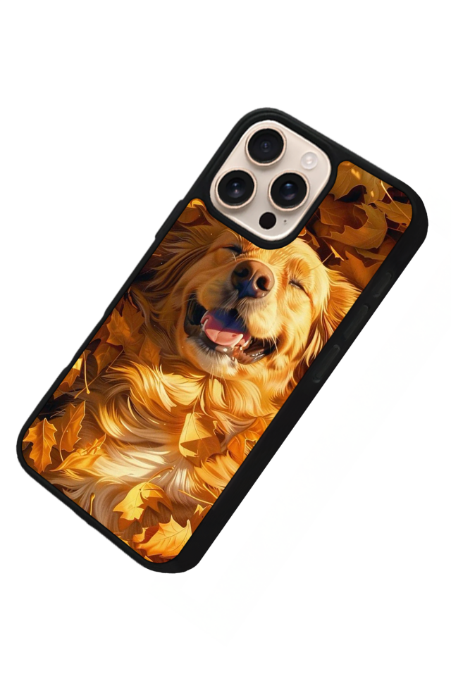 iPhone 16 Pro Max Uyumlu Golden Kopek Tasarımlı Glossy Premium Kılıf