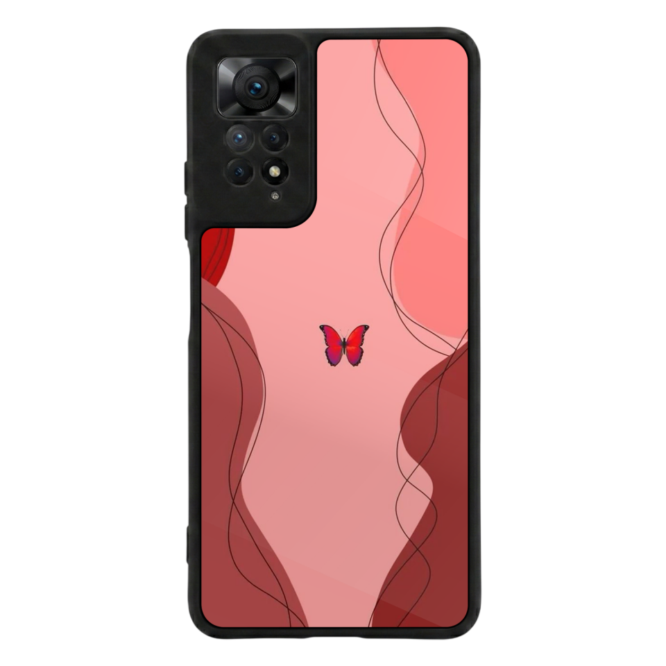 Xiaomi Redmi Note 12 Pro Uyumlu Kelebek Tasarımlı Glossy Premium Kılıf