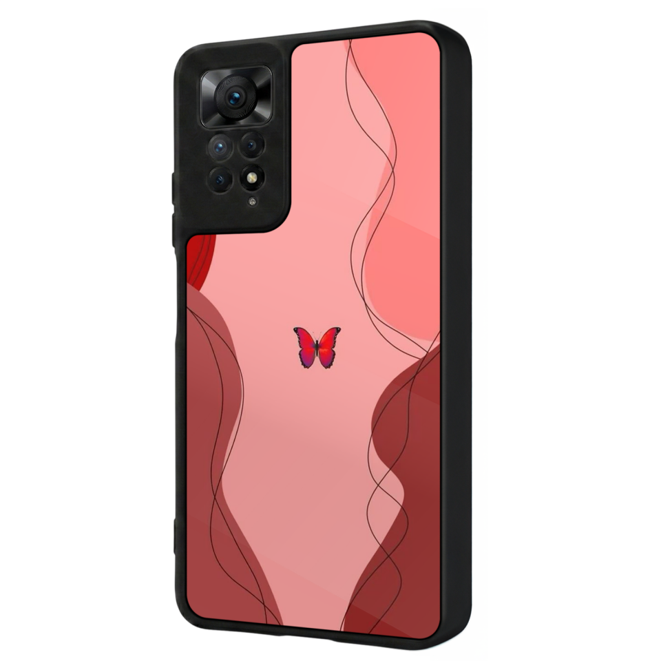 Xiaomi Redmi Note 12 Pro Uyumlu Kelebek Tasarımlı Glossy Premium Kılıf