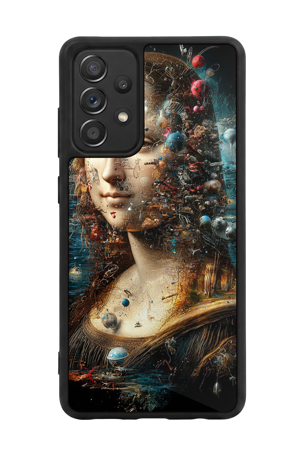 Samsung Galaxy A72 Uyumlu Monalisa Tasarımlı Glossy Premium Kılıf