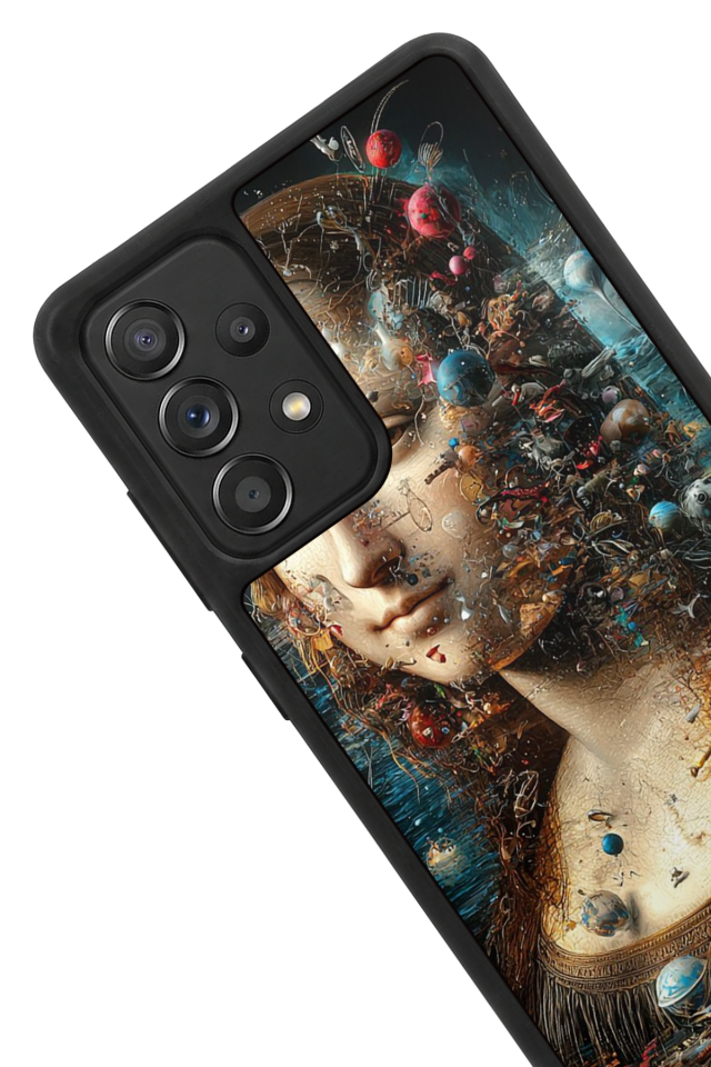 Samsung Galaxy A72 Uyumlu Monalisa Tasarımlı Glossy Premium Kılıf