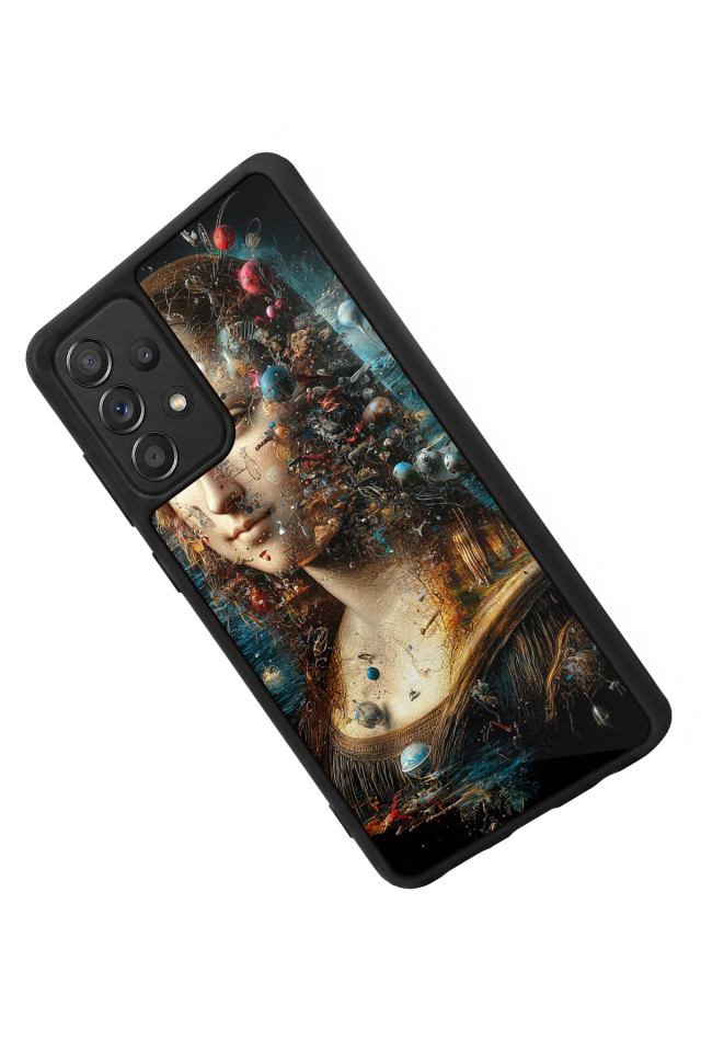 Samsung Galaxy A72 Uyumlu Monalisa Tasarımlı Glossy Premium Kılıf