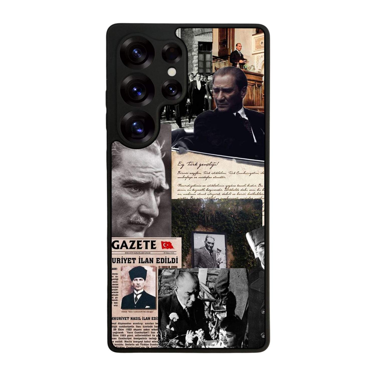 Samsung Galaxy S25 Ultra Uyumlu Mustafa Kemal Ataturk Tasarımlı Glossy Premium Kılıf