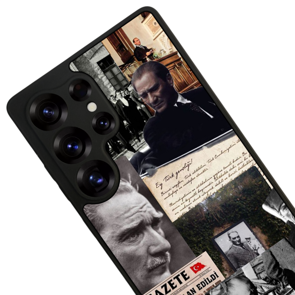 Samsung Galaxy S25 Ultra Uyumlu Mustafa Kemal Ataturk Tasarımlı Glossy Premium Kılıf