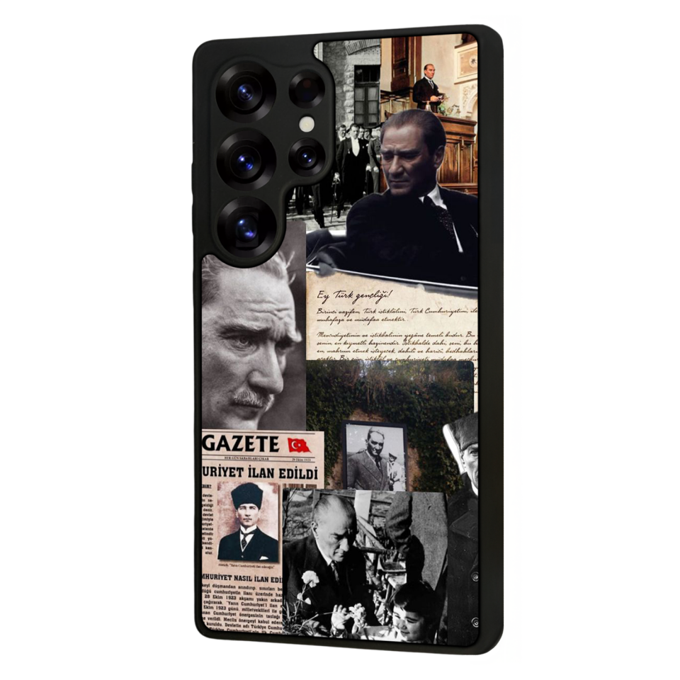 Samsung Galaxy S25 Ultra Uyumlu Mustafa Kemal Ataturk Tasarımlı Glossy Premium Kılıf