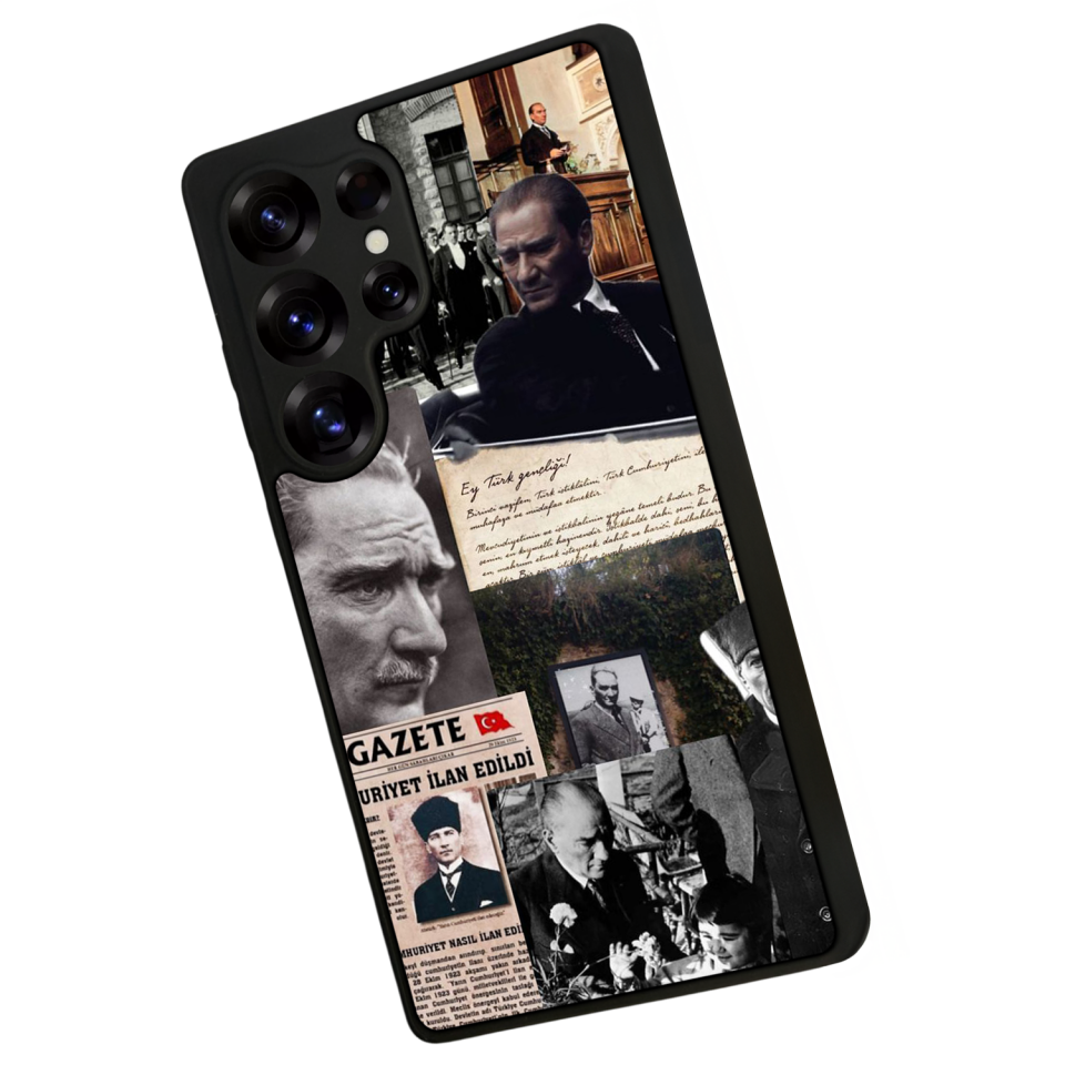 Samsung Galaxy S25 Ultra Uyumlu Mustafa Kemal Ataturk Tasarımlı Glossy Premium Kılıf