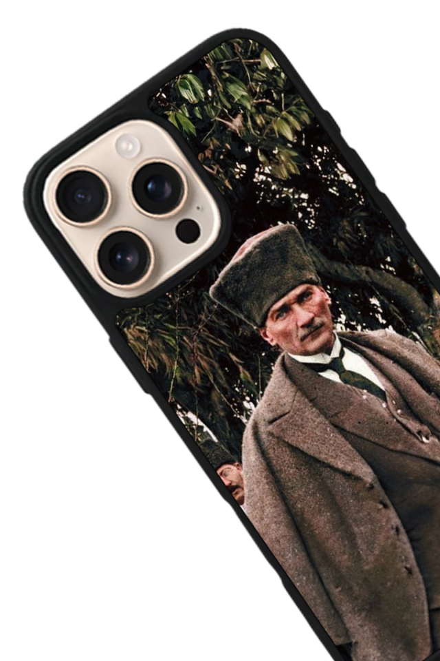 iPhone 15 Pro Uyumlu Mustafa Kemal Ataturk Tasarımlı Glossy Premium Kılıf