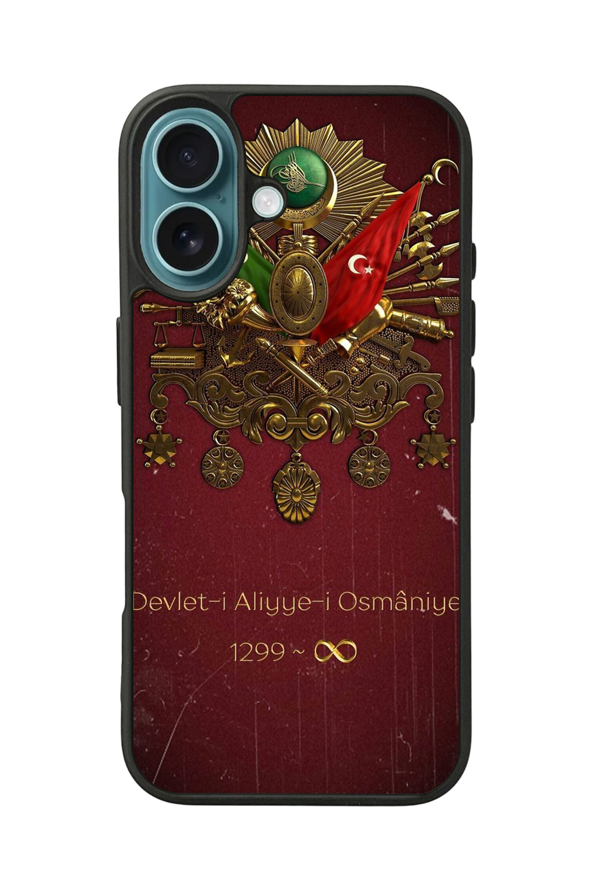 iPhone 16 Plus Uyumlu Osmanli Tugrasi Tasarımlı Glossy Premium Kılıf