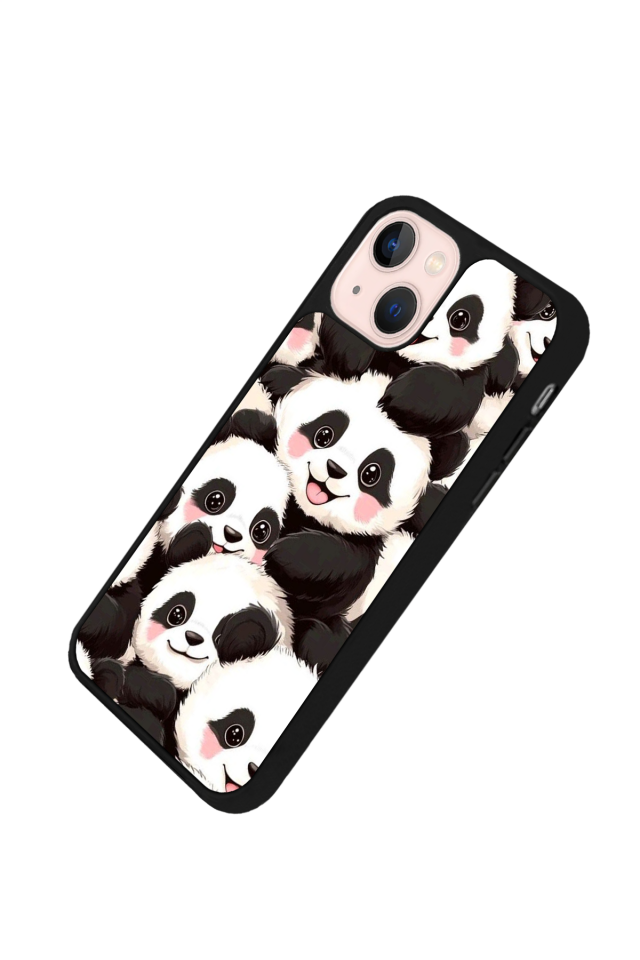 iPhone 15 Uyumlu Panda Tasarımlı Glossy Premium Kılıf