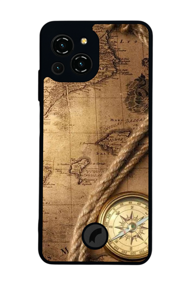 Reeder S23 Pro Max Uyumlu Pusula Tasarımlı Glossy Premium Kılıf