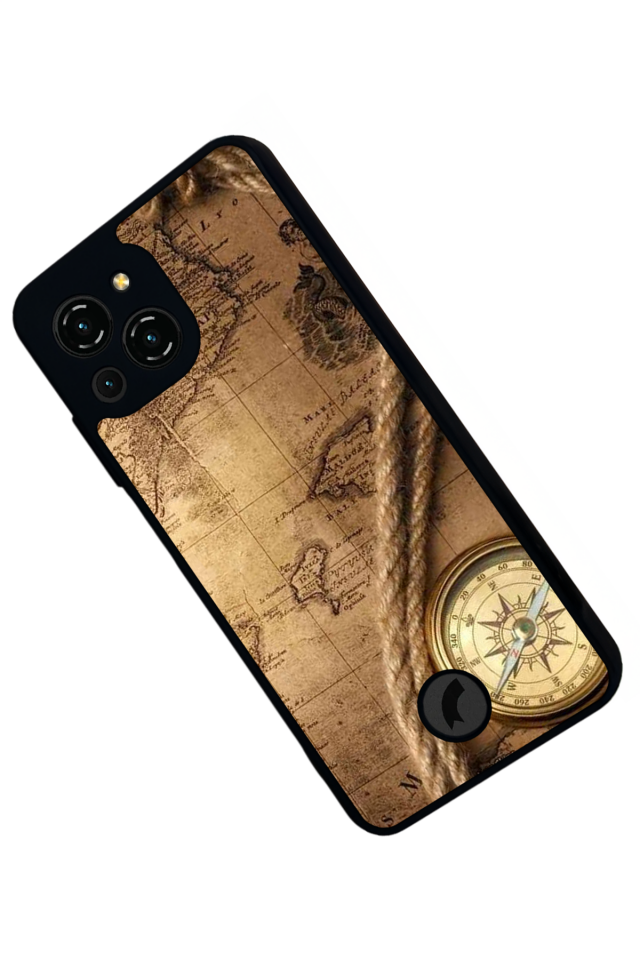 Reeder S23 Pro Max Uyumlu Pusula Tasarımlı Glossy Premium Kılıf