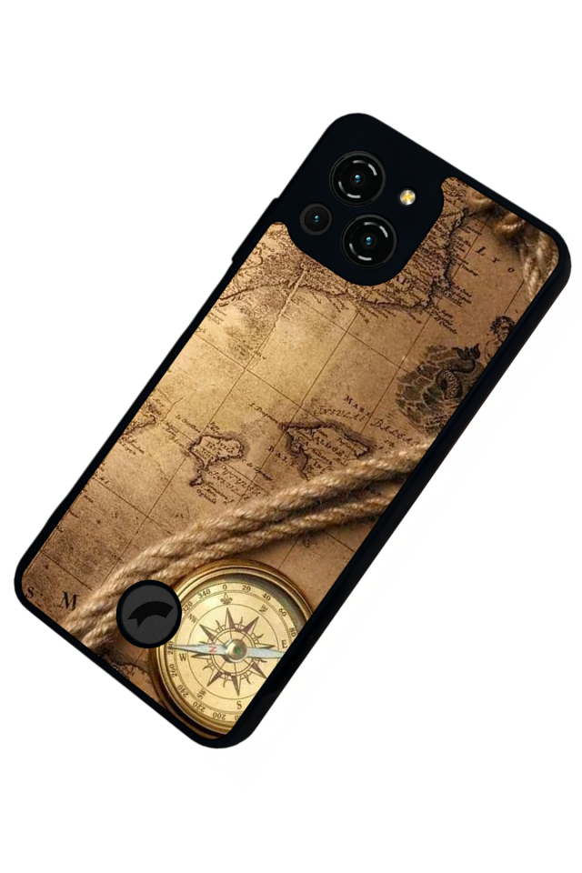 Reeder S23 Pro Max Uyumlu Pusula Tasarımlı Glossy Premium Kılıf