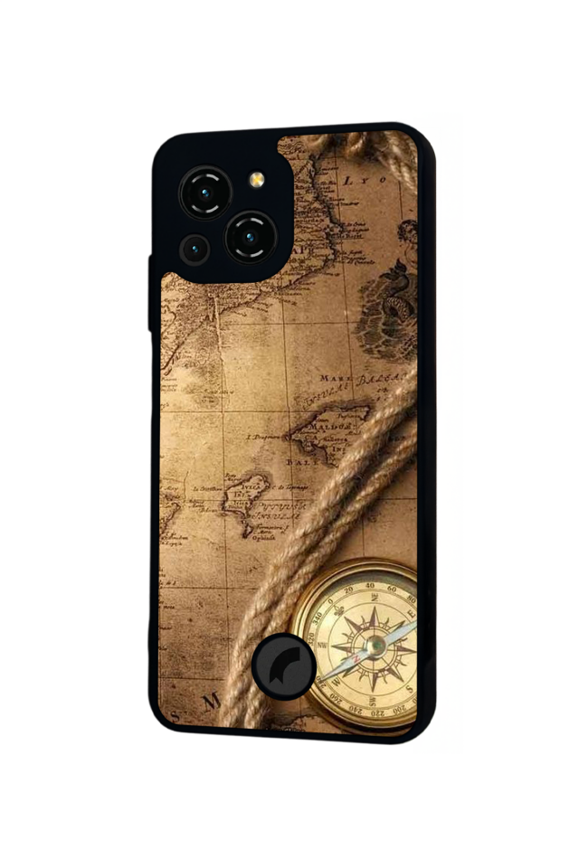 Reeder S23 Pro Max Uyumlu Pusula Tasarımlı Glossy Premium Kılıf