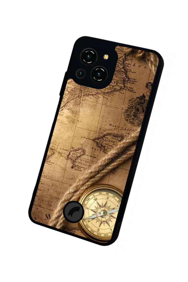 Reeder S23 Pro Max Uyumlu Pusula Tasarımlı Glossy Premium Kılıf