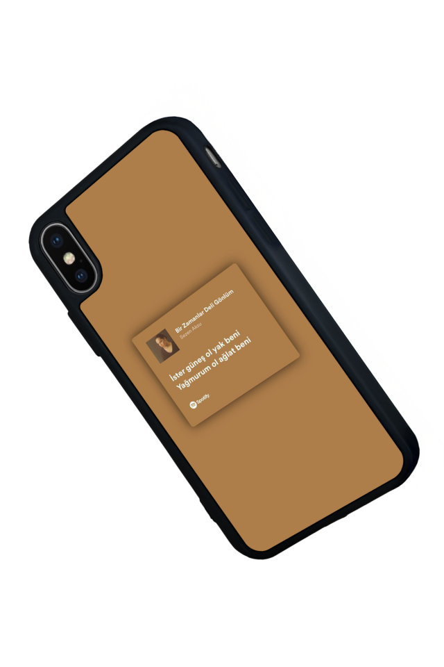 iPhone X/ XS Uyumlu Sarki Sozleri Tasarımlı Glossy Premium Kılıf