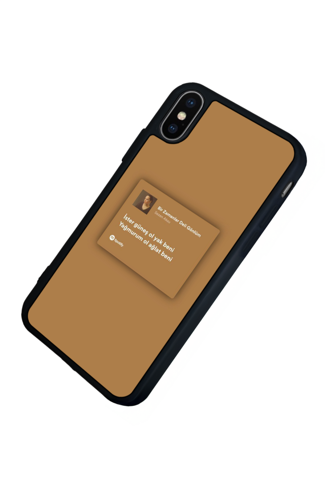 iPhone X/ XS Uyumlu Sarki Sozleri Tasarımlı Glossy Premium Kılıf