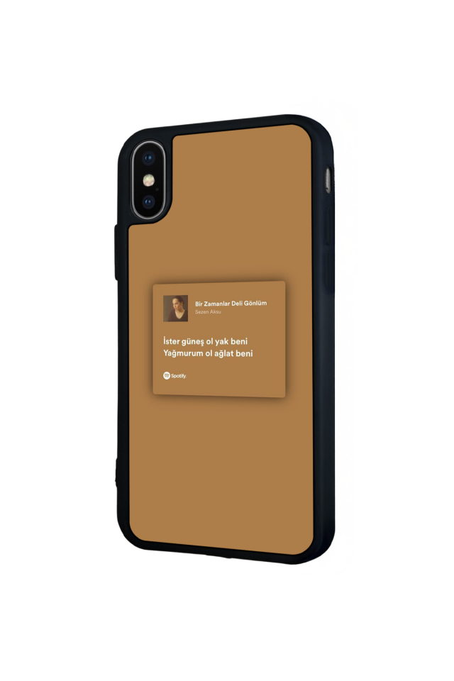 iPhone X/ XS Uyumlu Sarki Sozleri Tasarımlı Glossy Premium Kılıf