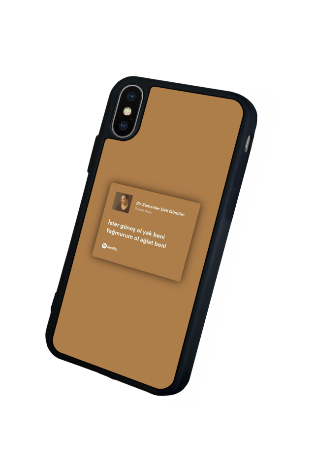 iPhone X/ XS Uyumlu Sarki Sozleri Tasarımlı Glossy Premium Kılıf