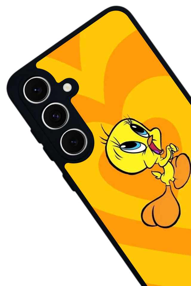 Samsung Galaxy S24 FE Uyumlu Tweety Tasarımlı Glossy Premium Kılıf
