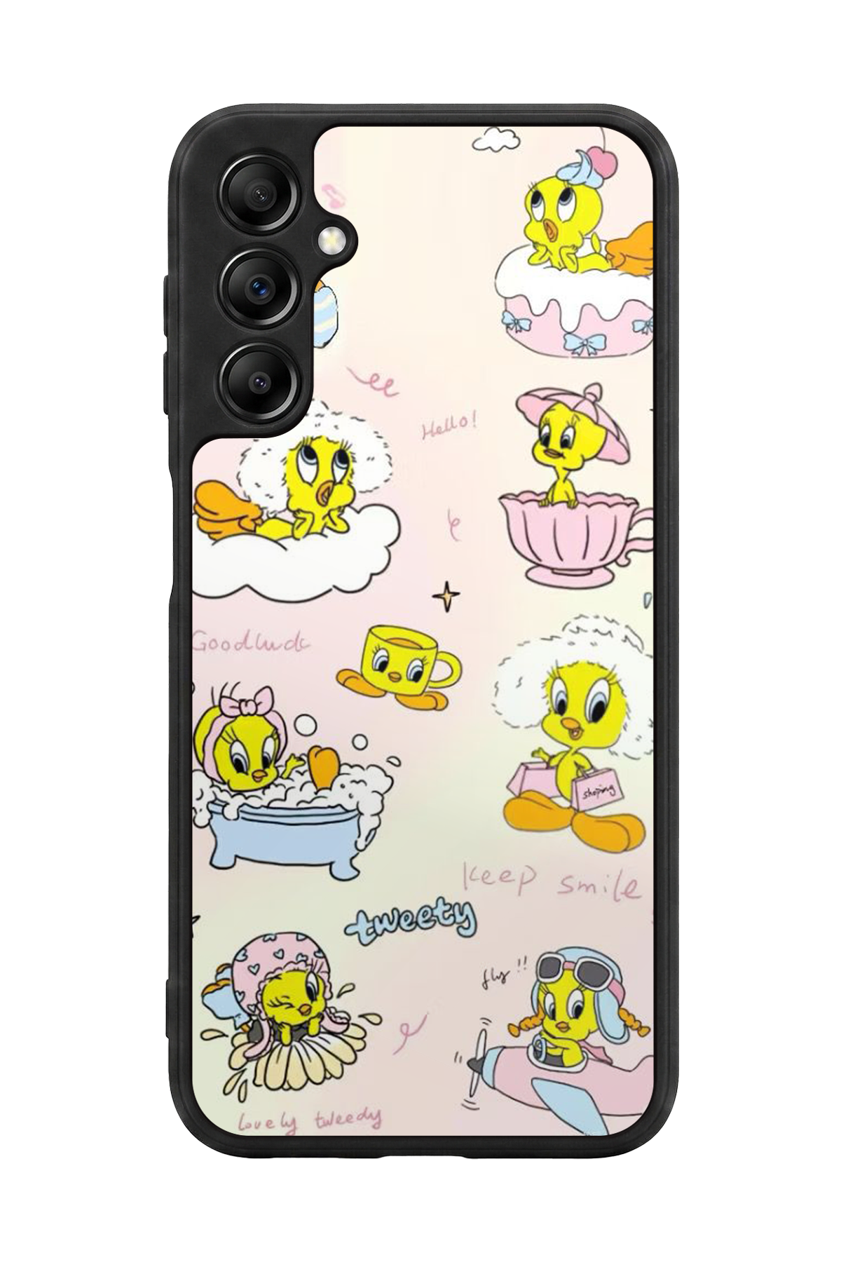 Samsung Galaxy A14 Uyumlu Tweety Tasarımlı Glossy Premium Kılıf