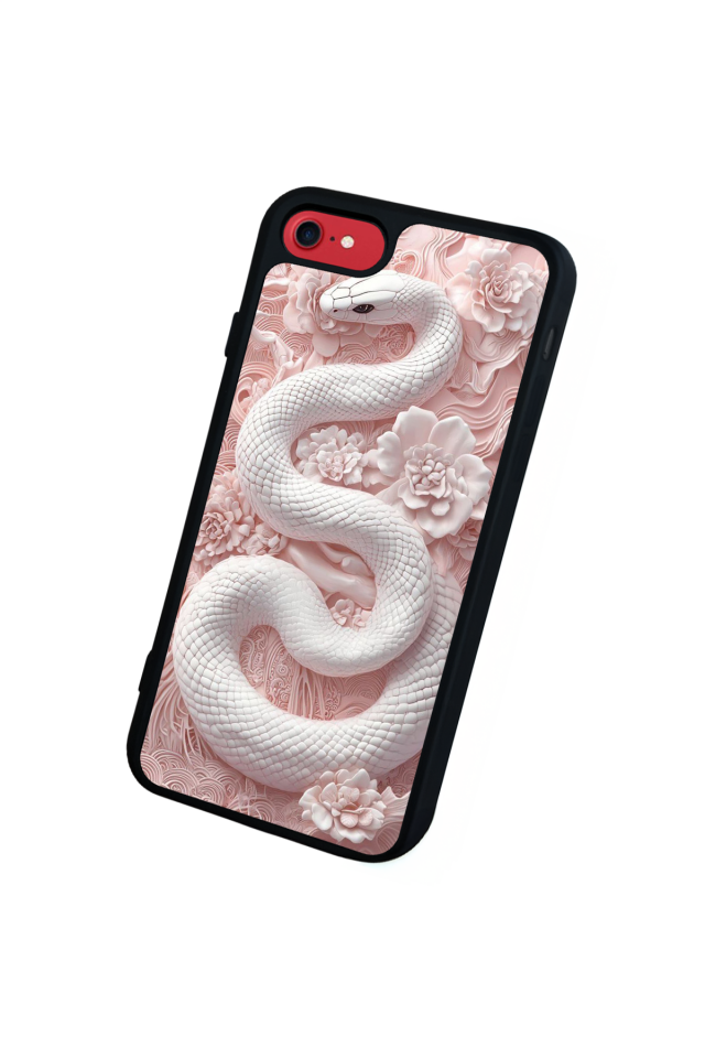 iPhone SE Uyumlu Yılan Tasarımlı Glossy Premium Kılıf