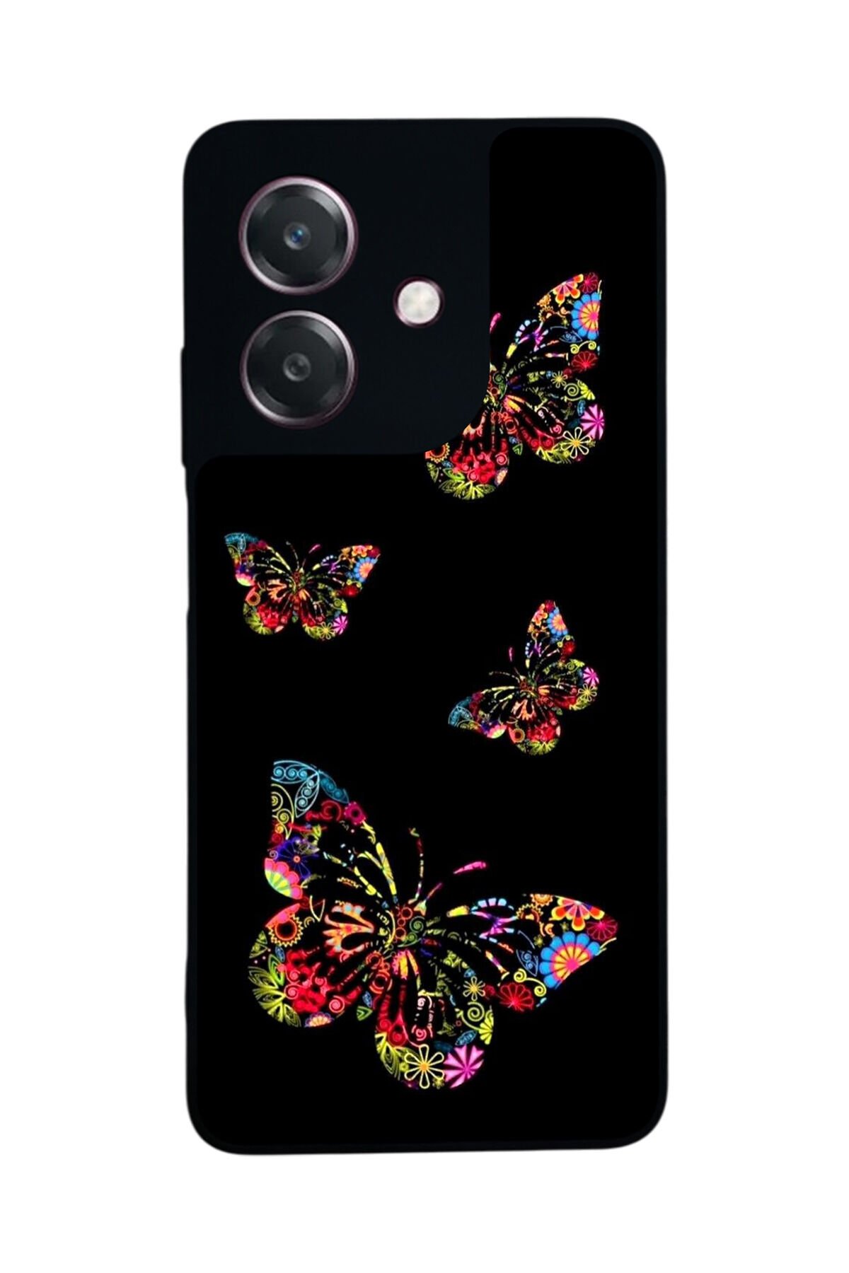 Oppo A3 5G Uyumlu Kelebek Tasarımlı Glossy Premium Kılıf