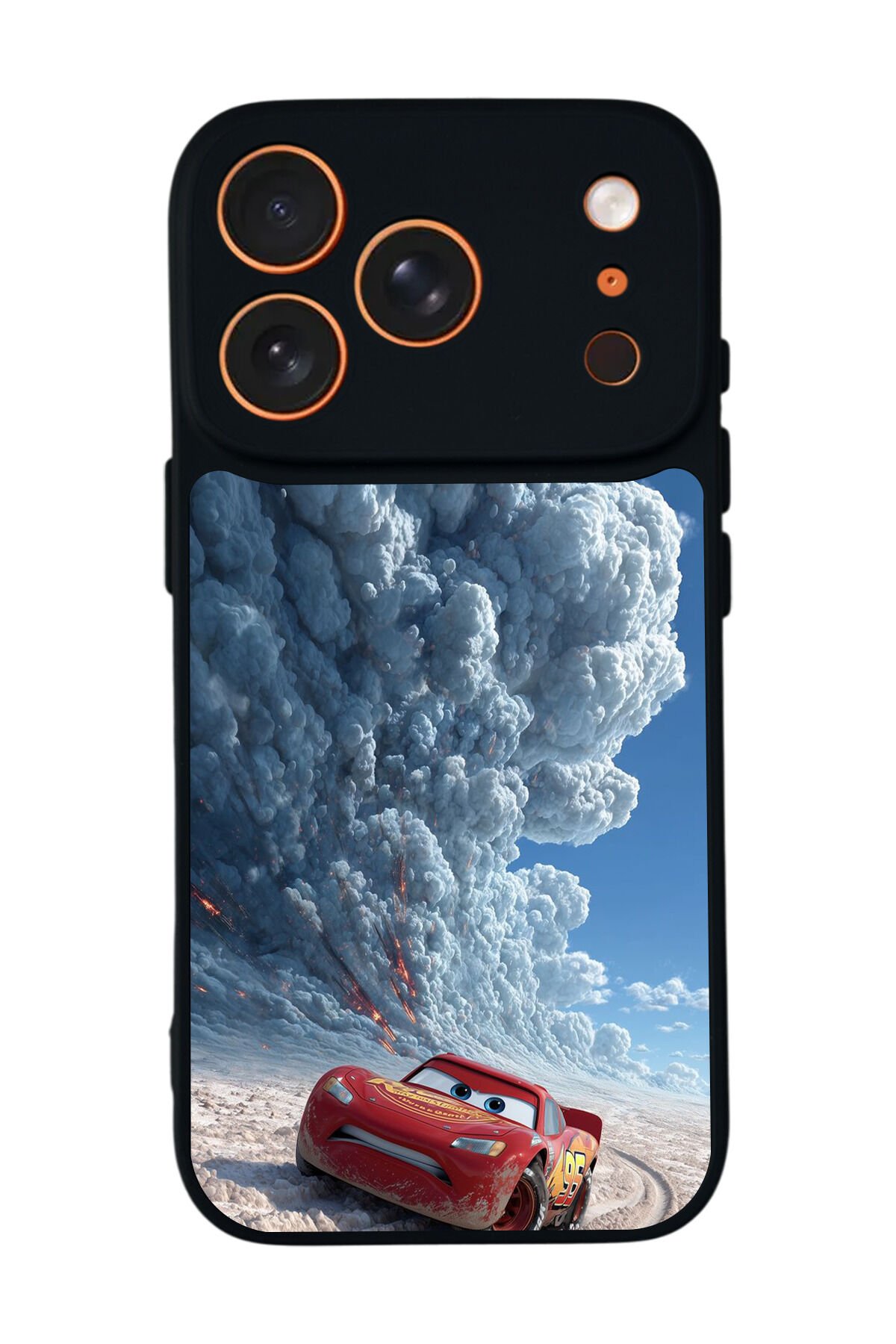 iPhone 17 Pro Max Uyumlu Şimsek McQueen Tasarımlı Glossy Premium Kılıf