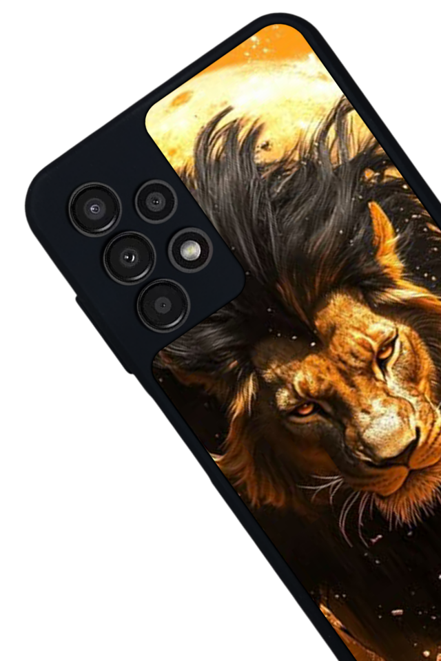 Samsung Galaxy A23 Uyumlu Aslan Tasarımlı Glossy Premium Kılıf