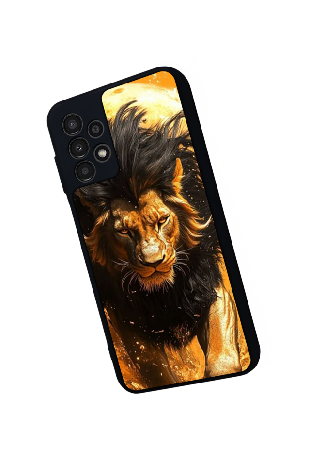 Samsung Galaxy A23 Uyumlu Aslan Tasarımlı Glossy Premium Kılıf