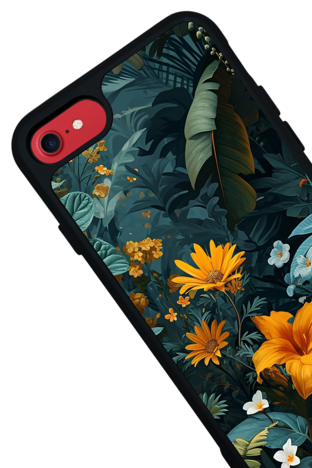 iPhone 8 Uyumlu Botanik Tasarımlı Glossy Premium Kılıf