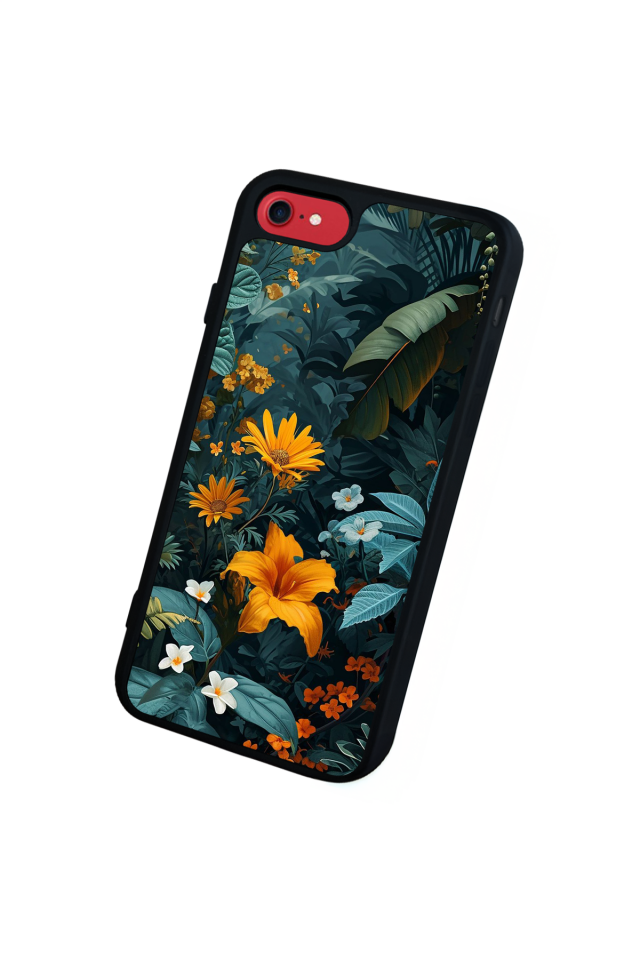 iPhone 8 Uyumlu Botanik Tasarımlı Glossy Premium Kılıf