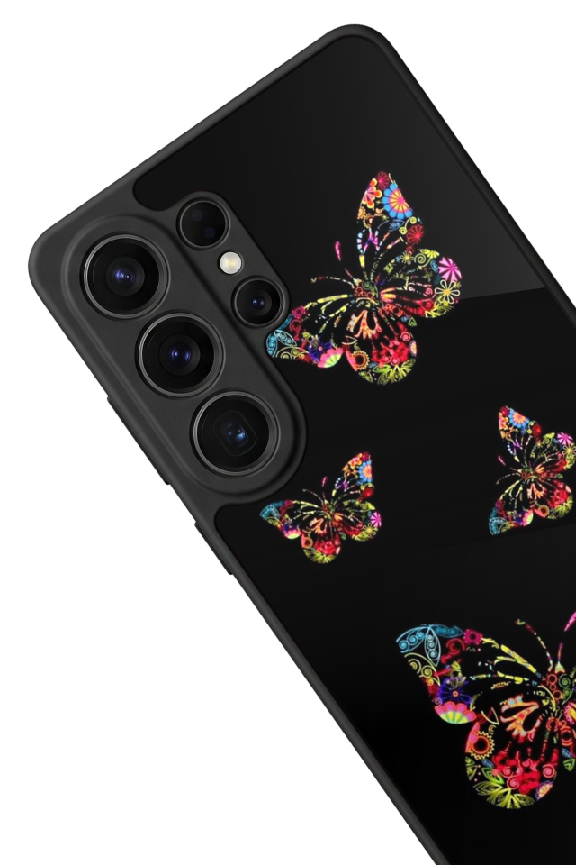 Samsung Galaxy S26 Ultra Uyumlu Kelebek Tasarımlı Glossy Premium Kılıf