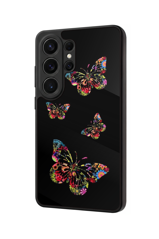 Samsung Galaxy S26 Ultra Uyumlu Kelebek Tasarımlı Glossy Premium Kılıf