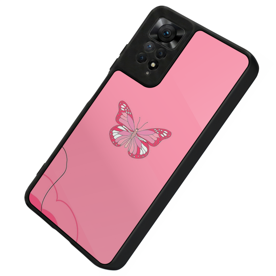 Xiaomi Redmi Note 12 Pro Uyumlu Kelebek Tasarımlı Glossy Premium Kılıf