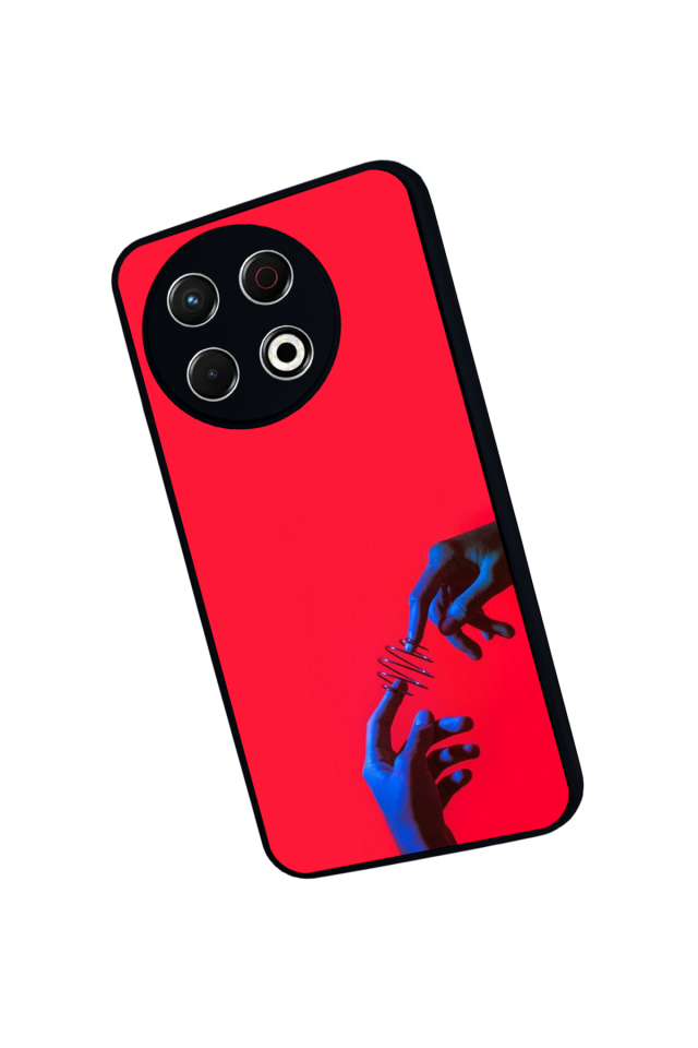 Tecno Spark 30 Pro Uyumlu Kirmizi Tasarımlı Glossy Premium Kılıf