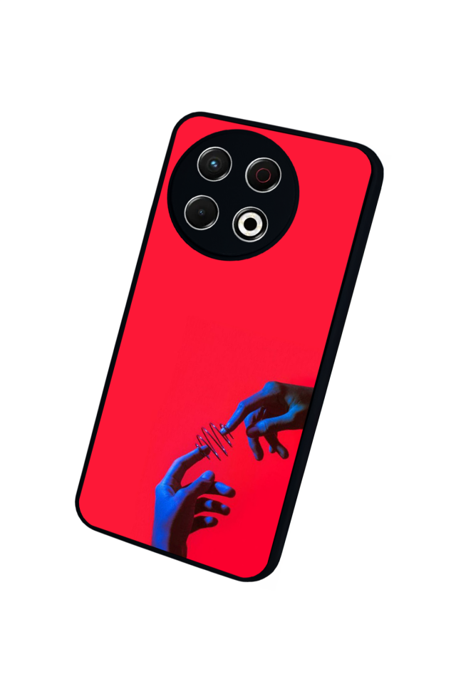 Tecno Spark 30 Pro Uyumlu Kirmizi Tasarımlı Glossy Premium Kılıf