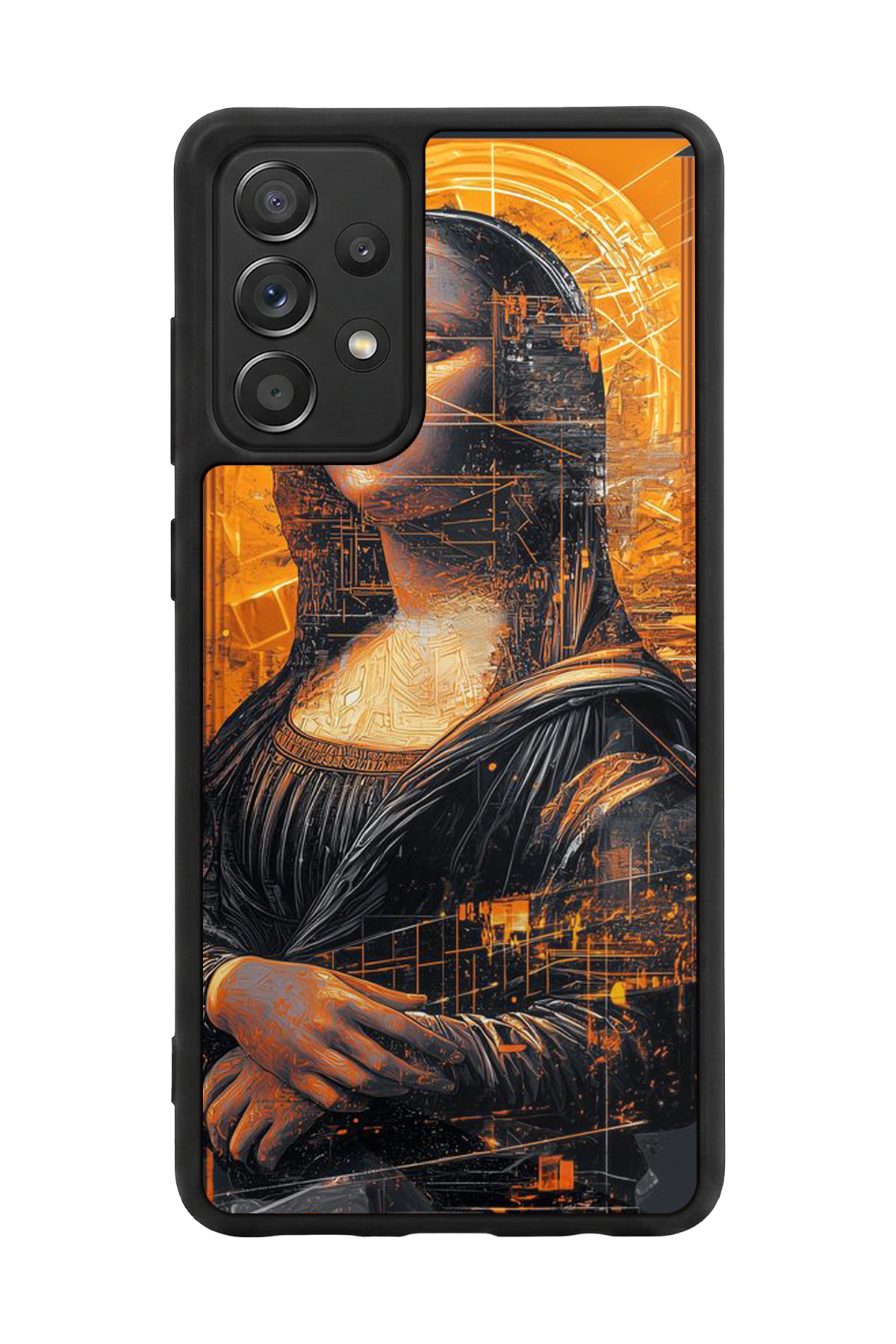 Samsung Galaxy A72 Uyumlu Monalisa Tasarımlı Glossy Premium Kılıf