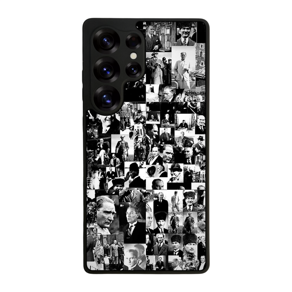 Samsung Galaxy S25 Ultra Uyumlu Mustafa Kemal Ataturk Tasarımlı Glossy Premium Kılıf