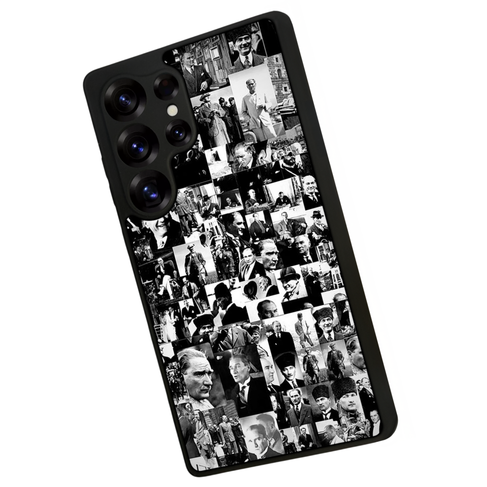 Samsung Galaxy S25 Ultra Uyumlu Mustafa Kemal Ataturk Tasarımlı Glossy Premium Kılıf