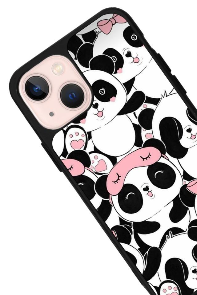 iPhone 15 Uyumlu Panda Tasarımlı Glossy Premium Kılıf