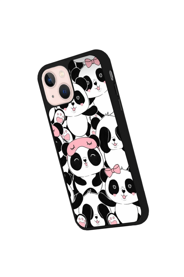iPhone 15 Uyumlu Panda Tasarımlı Glossy Premium Kılıf