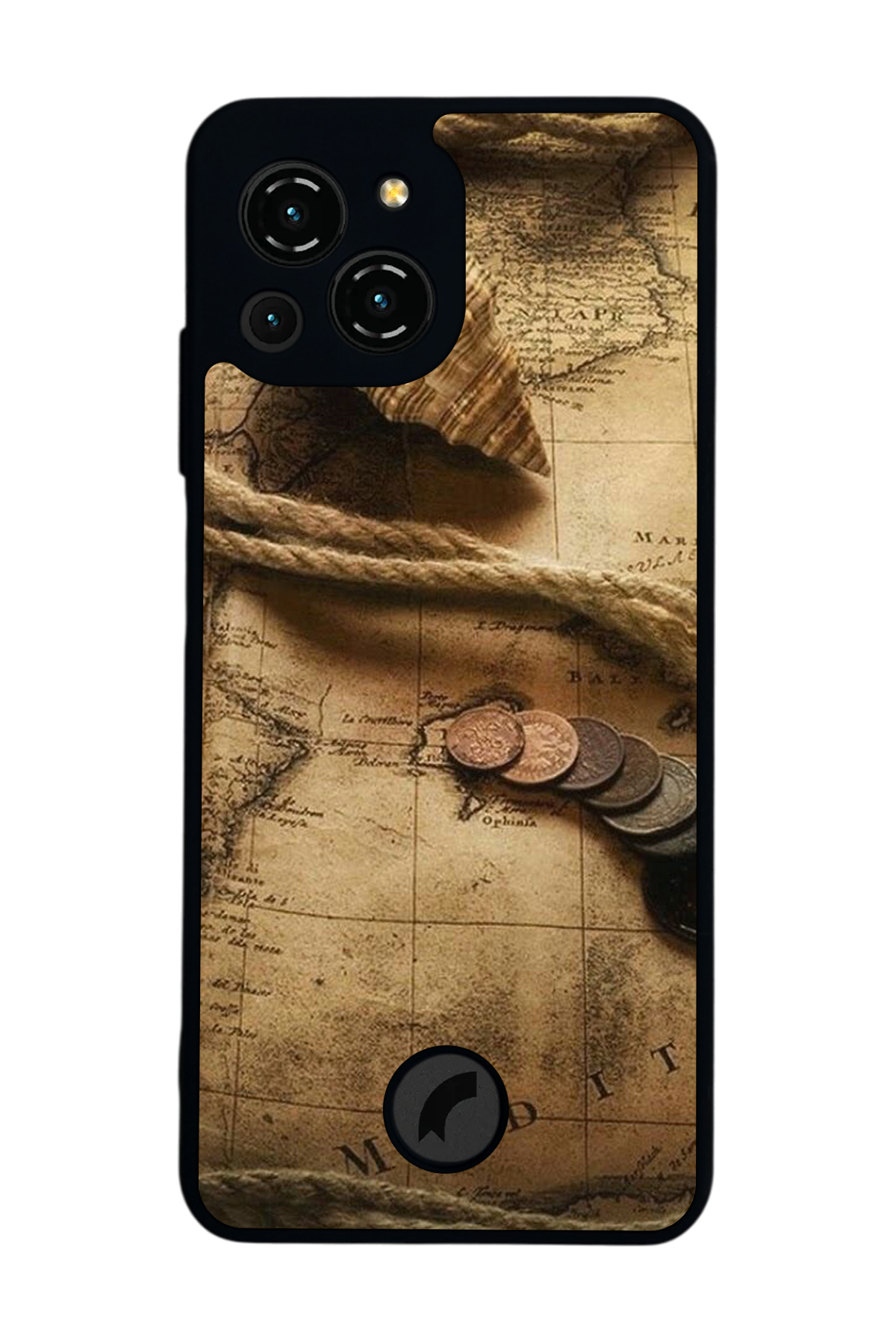 Reeder S23 Pro Max Uyumlu Pusula Tasarımlı Glossy Premium Kılıf