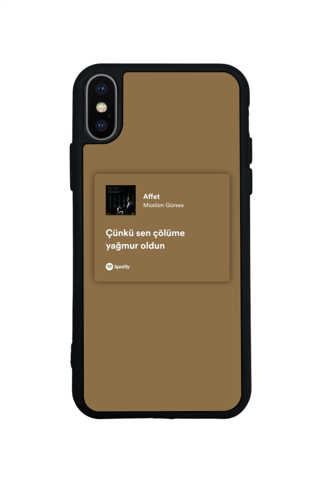 iPhone X/ XS Uyumlu Sarki Sozleri Tasarımlı Glossy Premium Kılıf