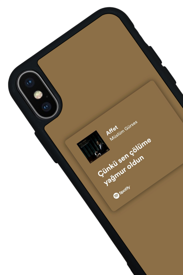 iPhone X/ XS Uyumlu Sarki Sozleri Tasarımlı Glossy Premium Kılıf
