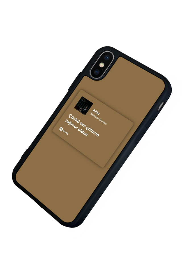 iPhone X/ XS Uyumlu Sarki Sozleri Tasarımlı Glossy Premium Kılıf