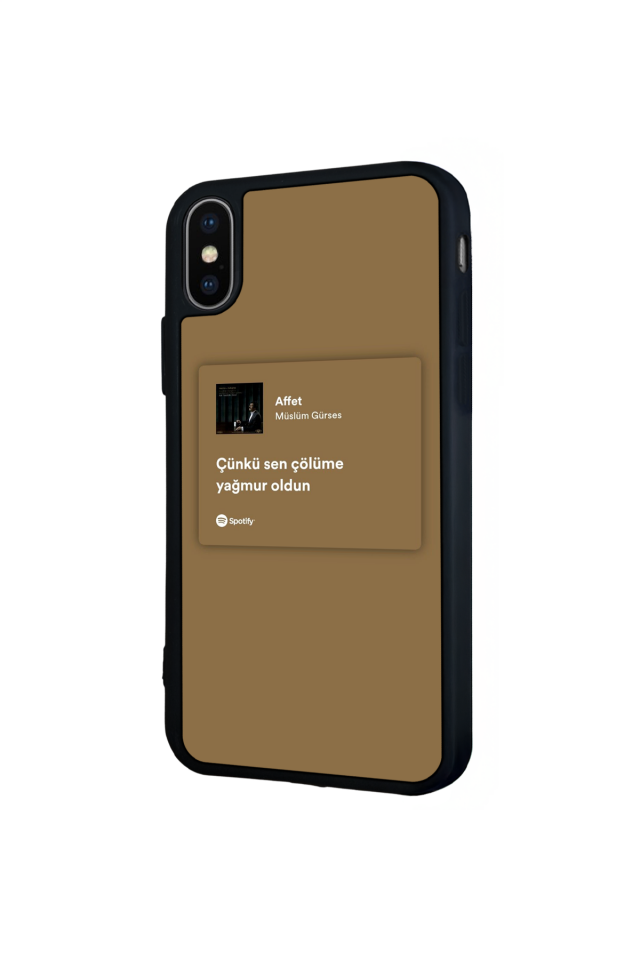iPhone X/ XS Uyumlu Sarki Sozleri Tasarımlı Glossy Premium Kılıf