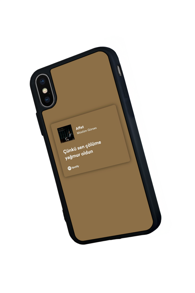 iPhone X/ XS Uyumlu Sarki Sozleri Tasarımlı Glossy Premium Kılıf