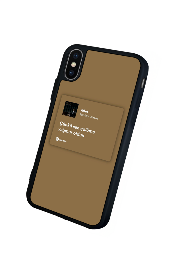 iPhone X/ XS Uyumlu Sarki Sozleri Tasarımlı Glossy Premium Kılıf